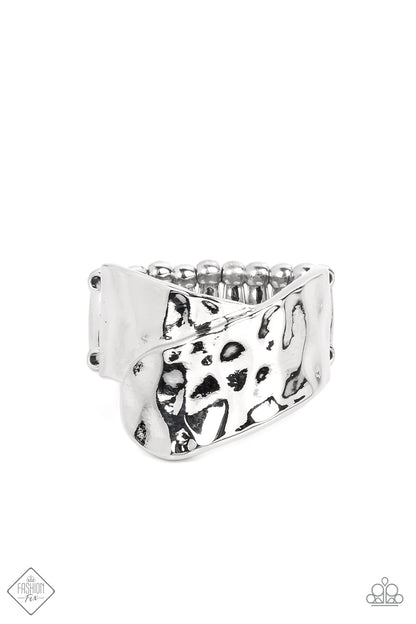 Paparazzi Hidden Troves Silver Ring - Fashion Fix Glimpses of Malibu July 2022