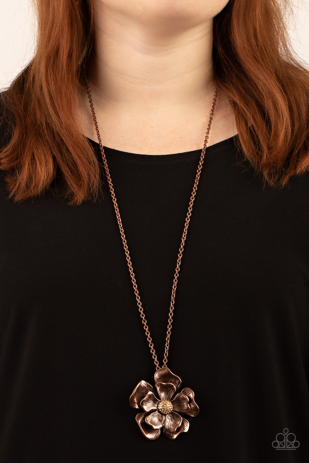 Paparazzi Homegrown Glamour Copper Long Necklace - P2ST-CPXX-098XX