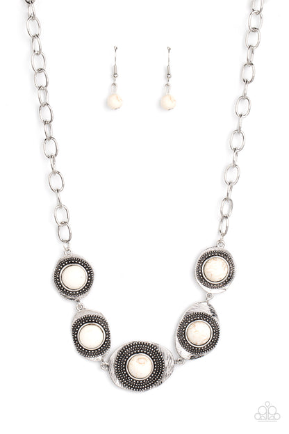 Paparazzi Homestead Harmony White Short Necklace - P2SE-WTXX-282XX