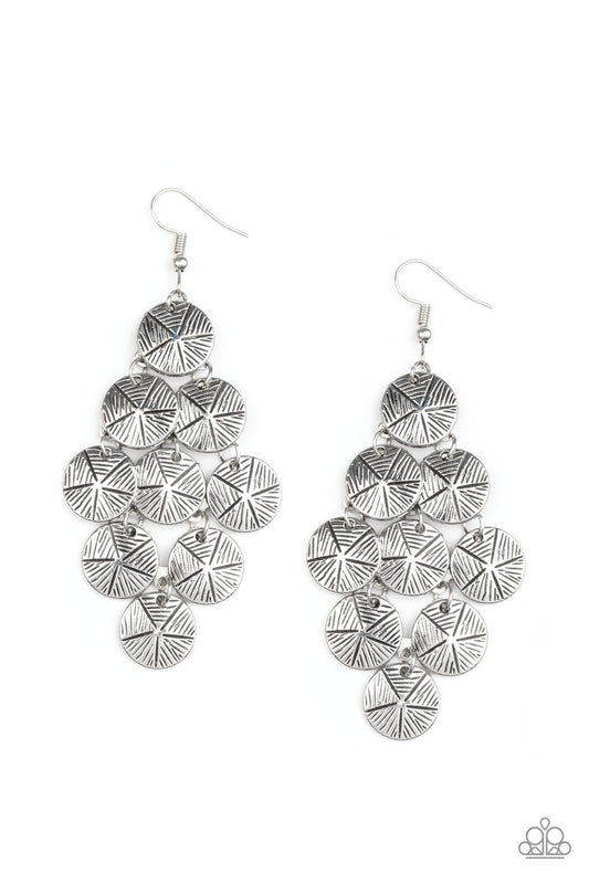 Paparazzi How CHIME Flies Silver Fishhook Earrings - P5ST-SVXX-044XX