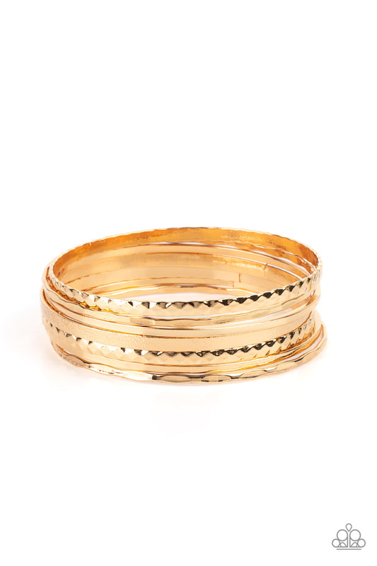 Paparazzi How Do You Stack Up? Gold Bangle Bracelet