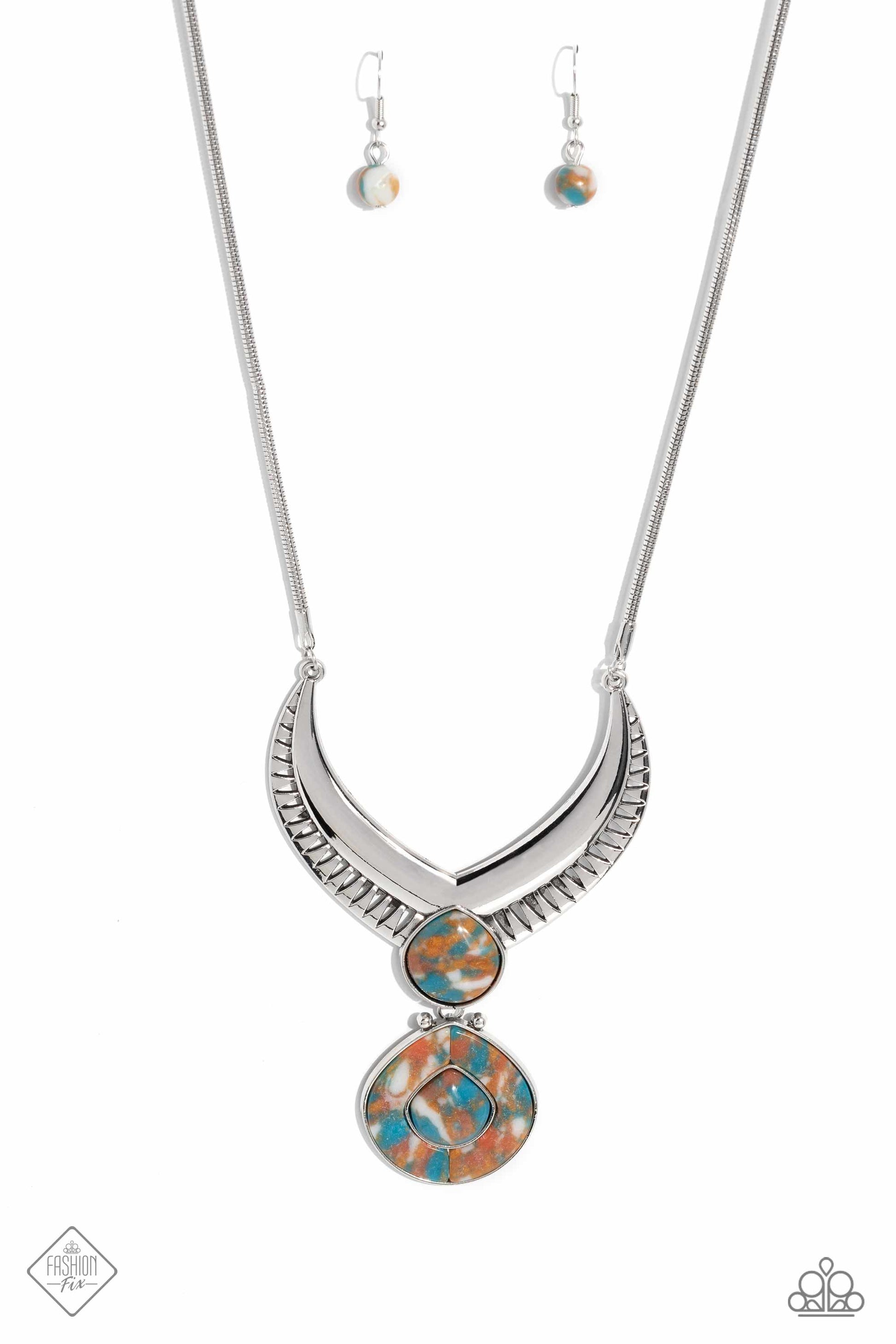 Paparazzi I CLAN See Clearly Now Brown Short Necklace - Fashion Fix Simply Santa Fe March 2023 - P2SE-BNXX-207NS