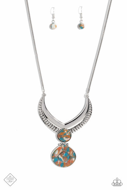 Paparazzi I CLAN See Clearly Now Brown Short Necklace - Fashion Fix Simply Santa Fe March 2023 - P2SE-BNXX-207NS