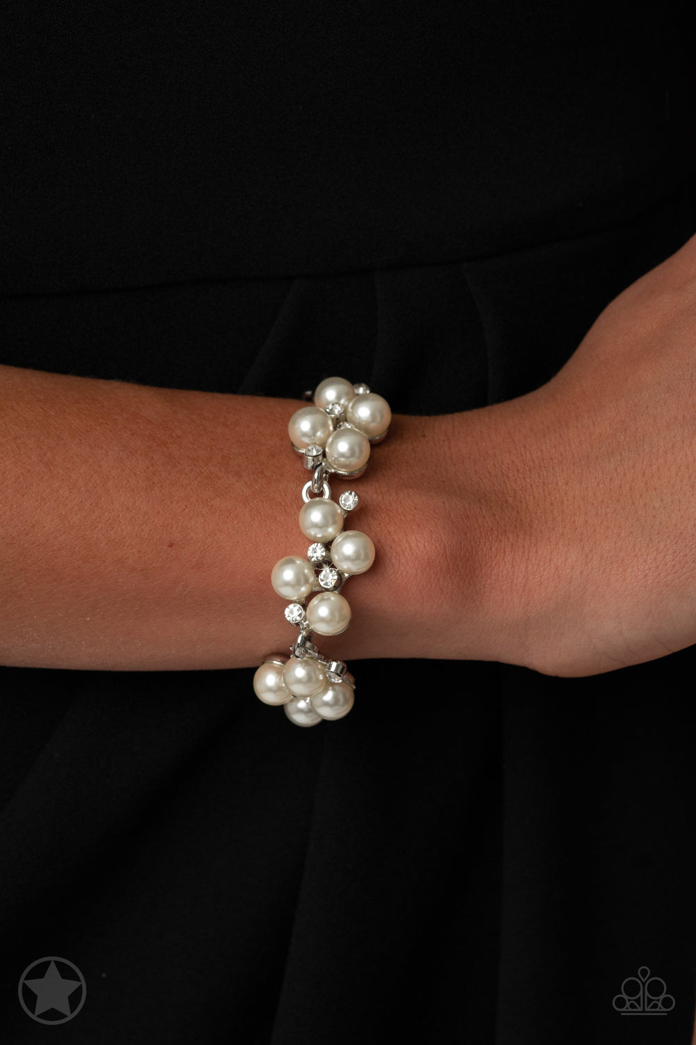 Paparazzi I Do White Blockbuster Clasp Bracelet