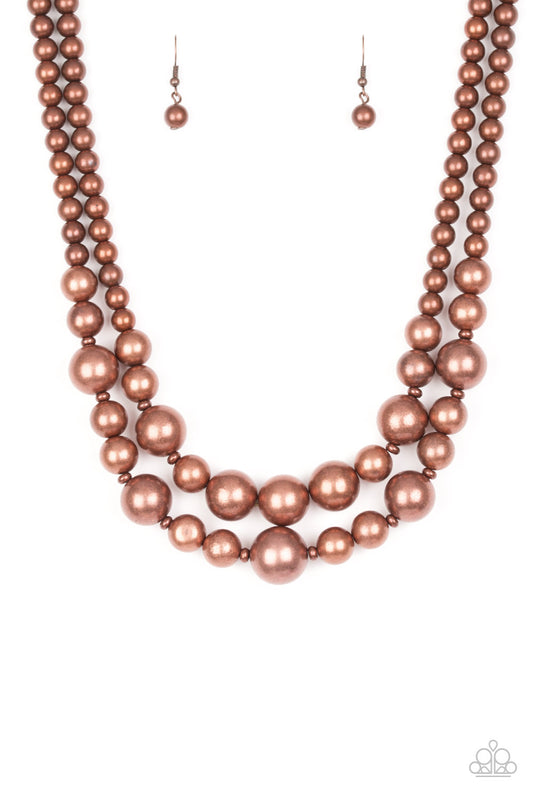 Paparazzi I Double Dare You Copper Short Necklace - P2ED-CPXX-057XX