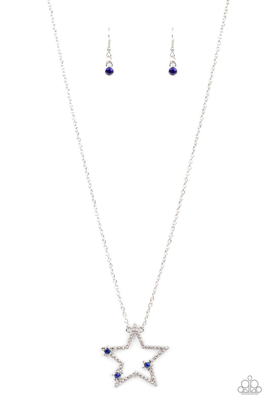 Paparazzi I Pledge Allegiance to the Sparkle Blue Long Necklace - P2WH-BLXX-445XX