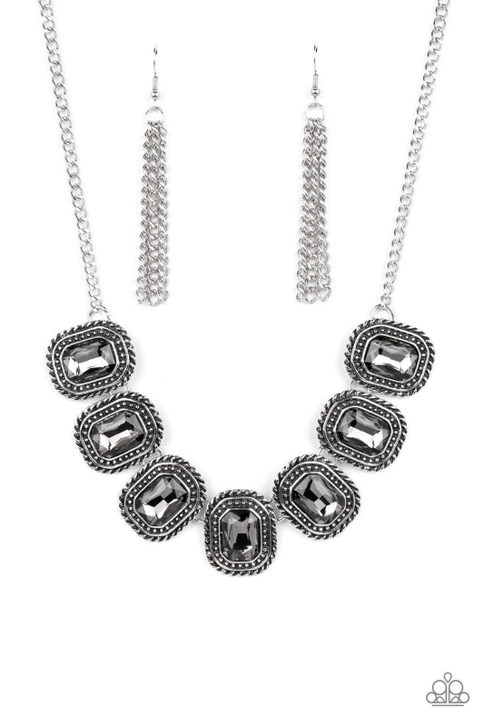 Paparazzi Iced Iron Silver Short Necklace - P2ST-SVXX-200XX