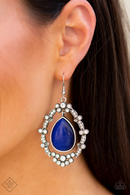 Paparazzi Icy Eden Blue Earrings - Fashion Fix Glimpses of Malibu November 2020