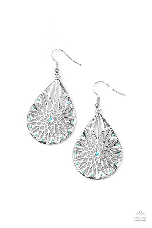 Paparazzi Icy Mosaic Blue Fishhook Earrings