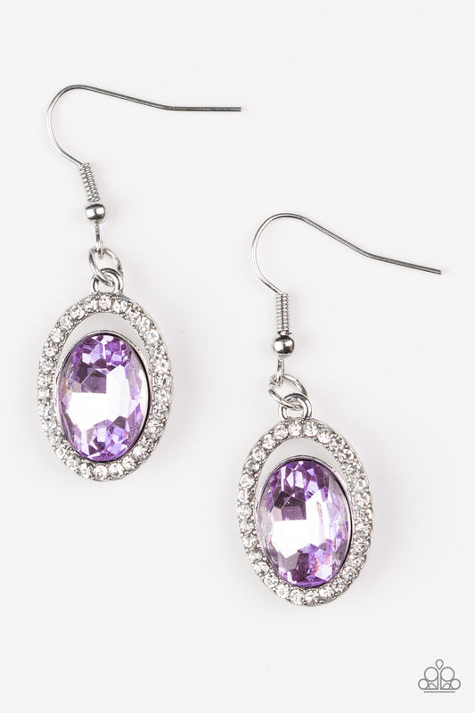Paparazzi Imperial Shine-ness Purple Fishhook Earrings - P5RE-PRXX-105XX