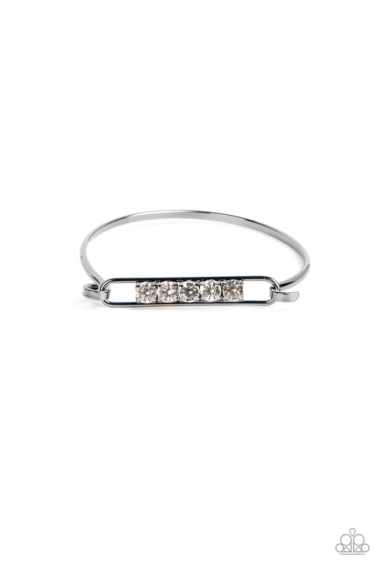 Paparazzi In CHARM'S Way Black Bangle Bracelet - P9DA-BKXX-148XX
