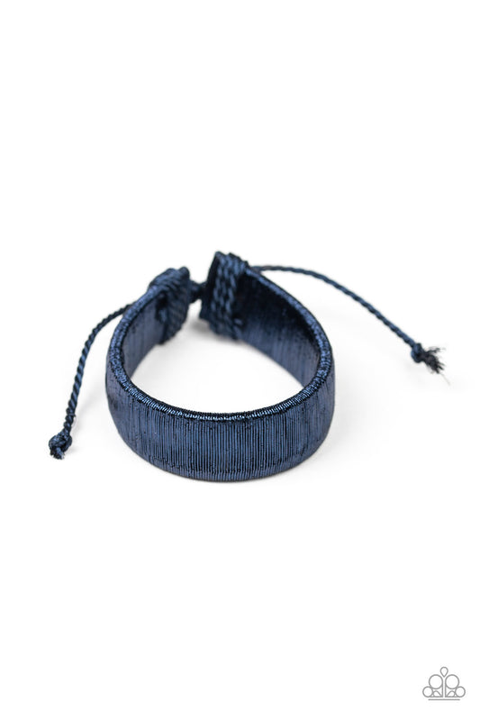 Paparazzi In A Flash Blue Sliding Knot Bracelet - P9SE-URBL-308XX