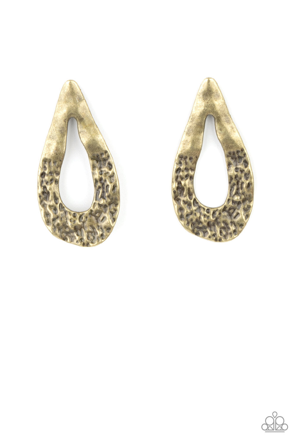 Paparazzi Industrial Antiquity Brass Post Earrings - P5PO-BRXX-050XX