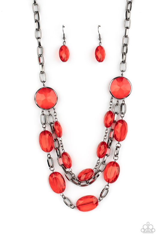 Paparazzi I Need A Glow-cation Red Short Necklace