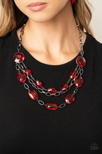 Paparazzi I Need A Glow-cation Red Short Necklace