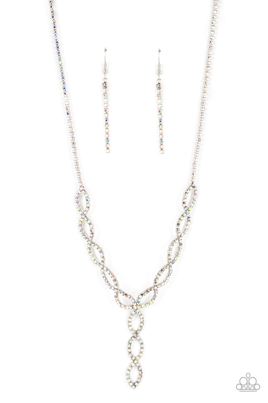 Paparazzi Infinitely Icy Multi Short Necklace - Life of the Party Exclusive September 2022 - P2DA-MTXX-080XX