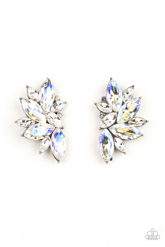 Paparazzi Instant Iridescence White Post Earrings - P5PO-WTXX-291XX