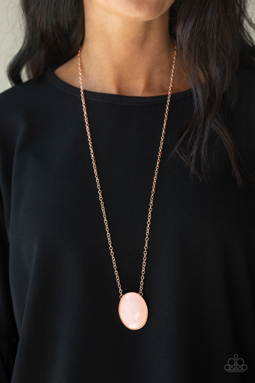 Paparazzi Intensely Illuminated Copper Long Necklace