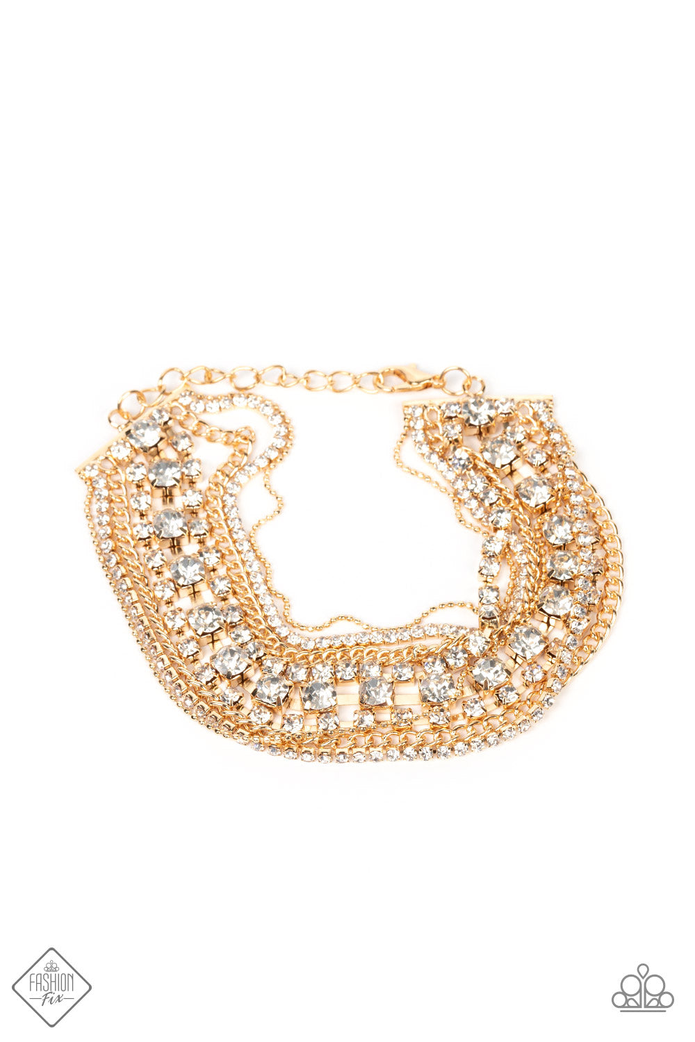 Paparazzi Interstellar Interlude Gold Clasp Bracelet - Fashion Fix Magnificent Musings July 2022