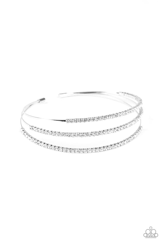 Paparazzi Iridescently Infatuated White Cuff Bracelet