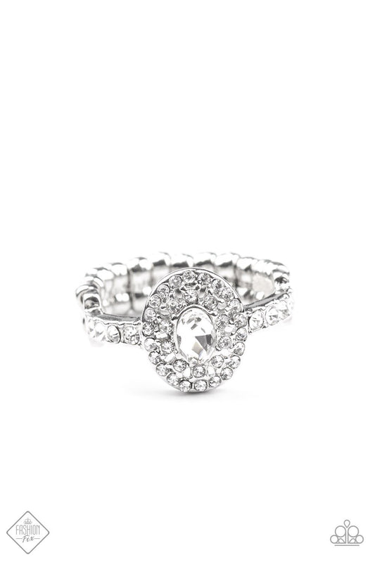 Paparazzi I Said Yes White Ring - Fashion Fix Fiercely 5th Avenue November 2020