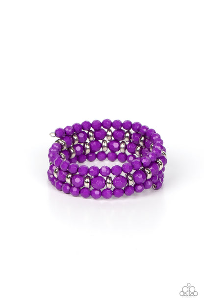 Paparazzi It's a Vibe Purple Coil Bracelet - P9WH-PRXX-268XX