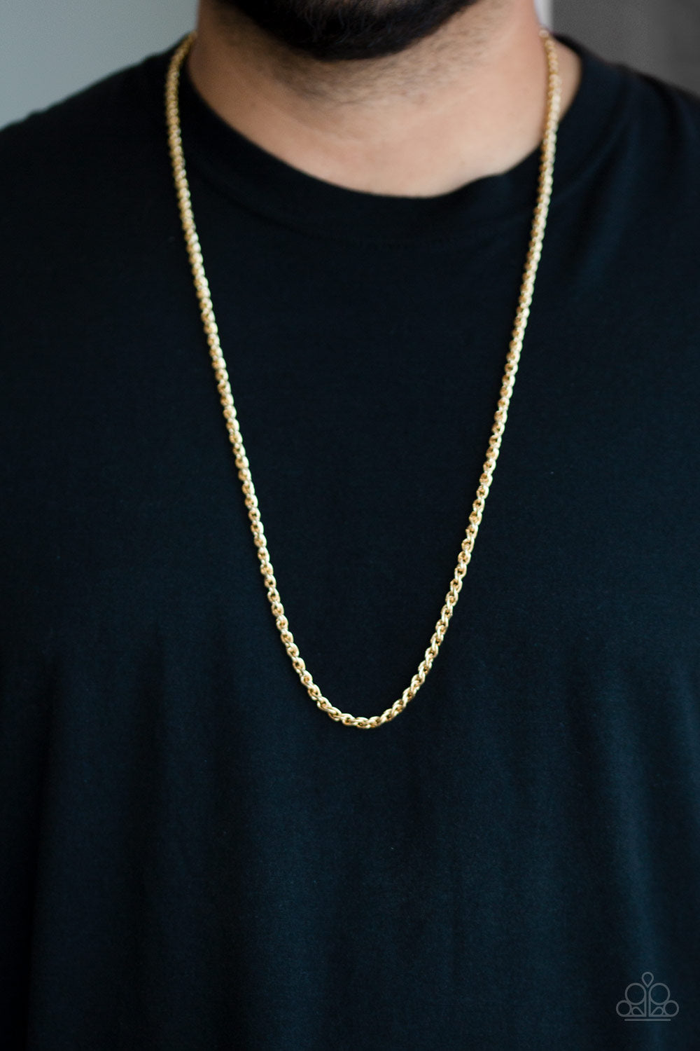 Paparazzi Jump Street Gold Men's Long Necklace - P2MN-URGD-028XX