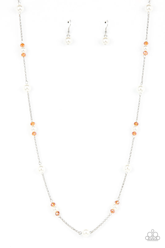 Paparazzi Keep Your Eye On The BALLROOM Orange Long Necklace - P2WH-OGXX-246XX