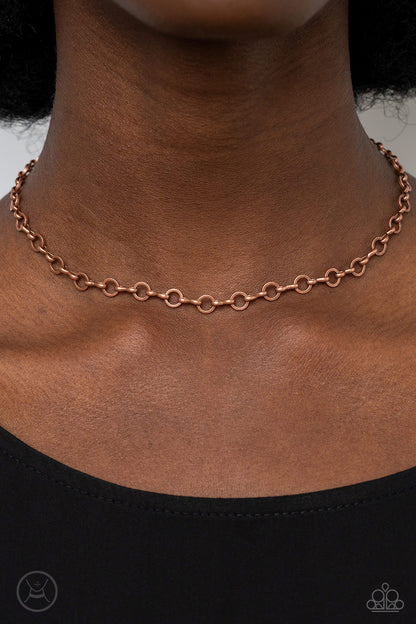 Paparazzi Keepin it Chic Copper Choker Necklace - P2CH-CPXX-038XX