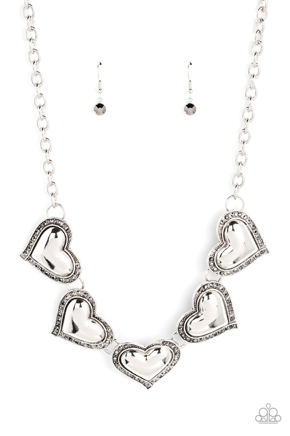 Paparazzi Kindred Hearts Silver Short Necklace - P2WH-SVXX-367XX