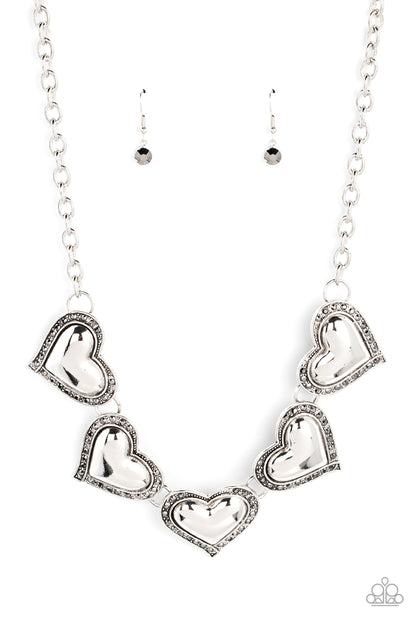 Paparazzi Kindred Hearts Silver Short Necklace - P2WH-SVXX-367XX
