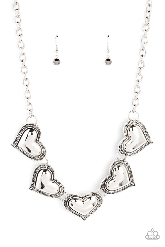 Paparazzi Kindred Hearts Silver Short Necklace - P2WH-SVXX-367XX