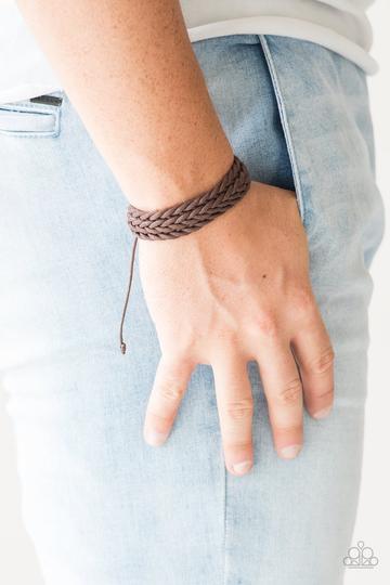 Paparazzi Knot The End Of The World Brown Sliding Knot Bracelet