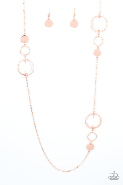 Paparazzi Laguna Lounge Copper Long Necklace - P2SE-CPSH-139XX