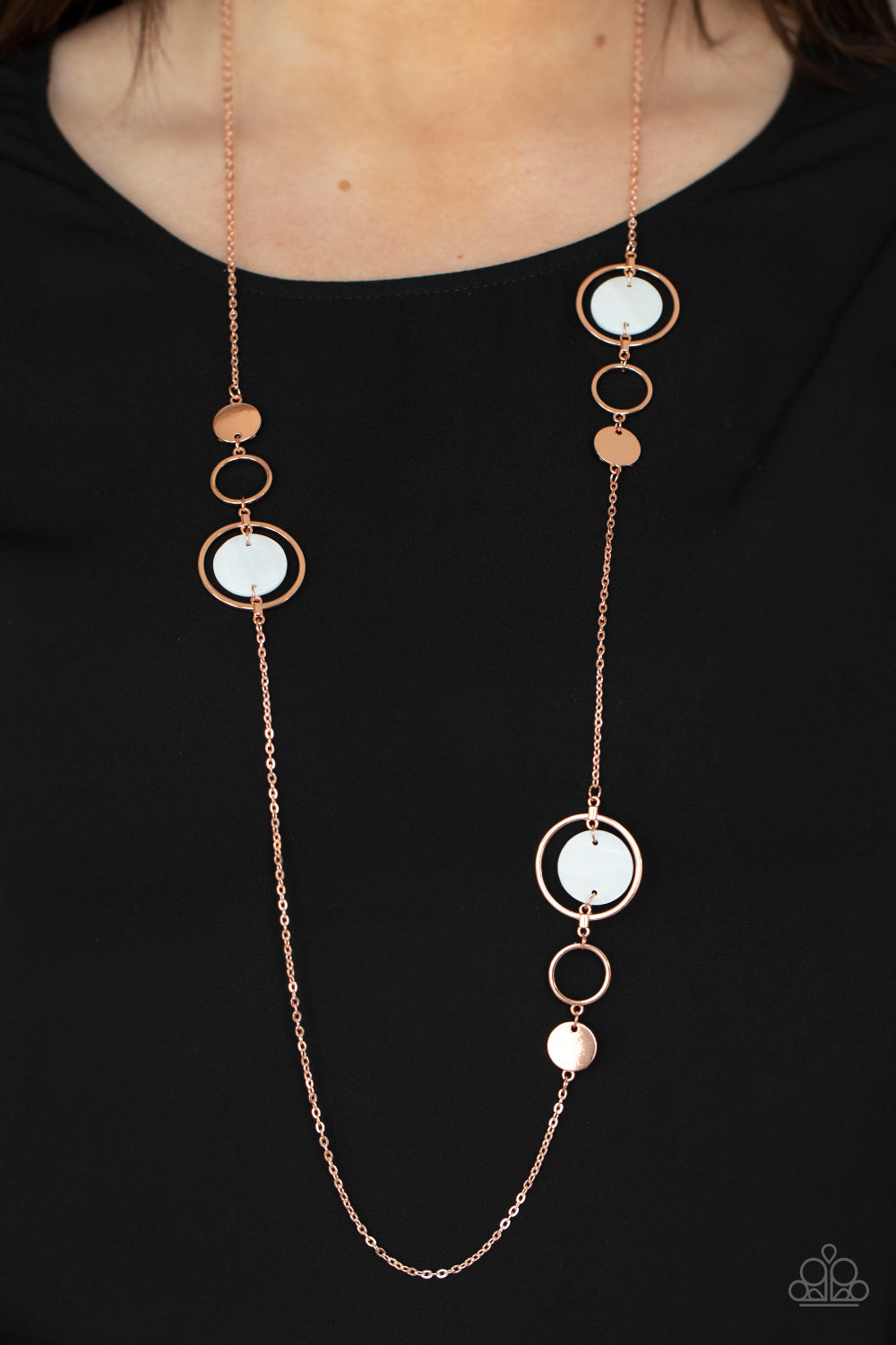 Paparazzi Laguna Lounge Copper Long Necklace - P2SE-CPSH-139XX