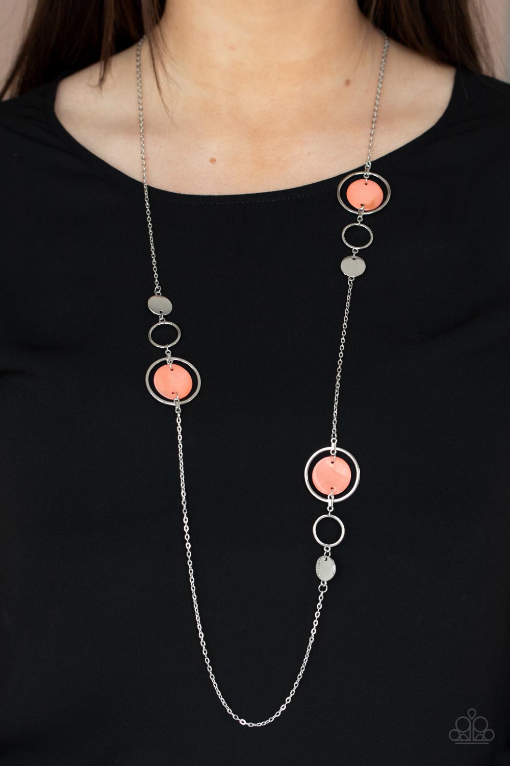 Paparazzi Laguna Lounge Orange Long Necklace - P2SE-OGXX-255XX