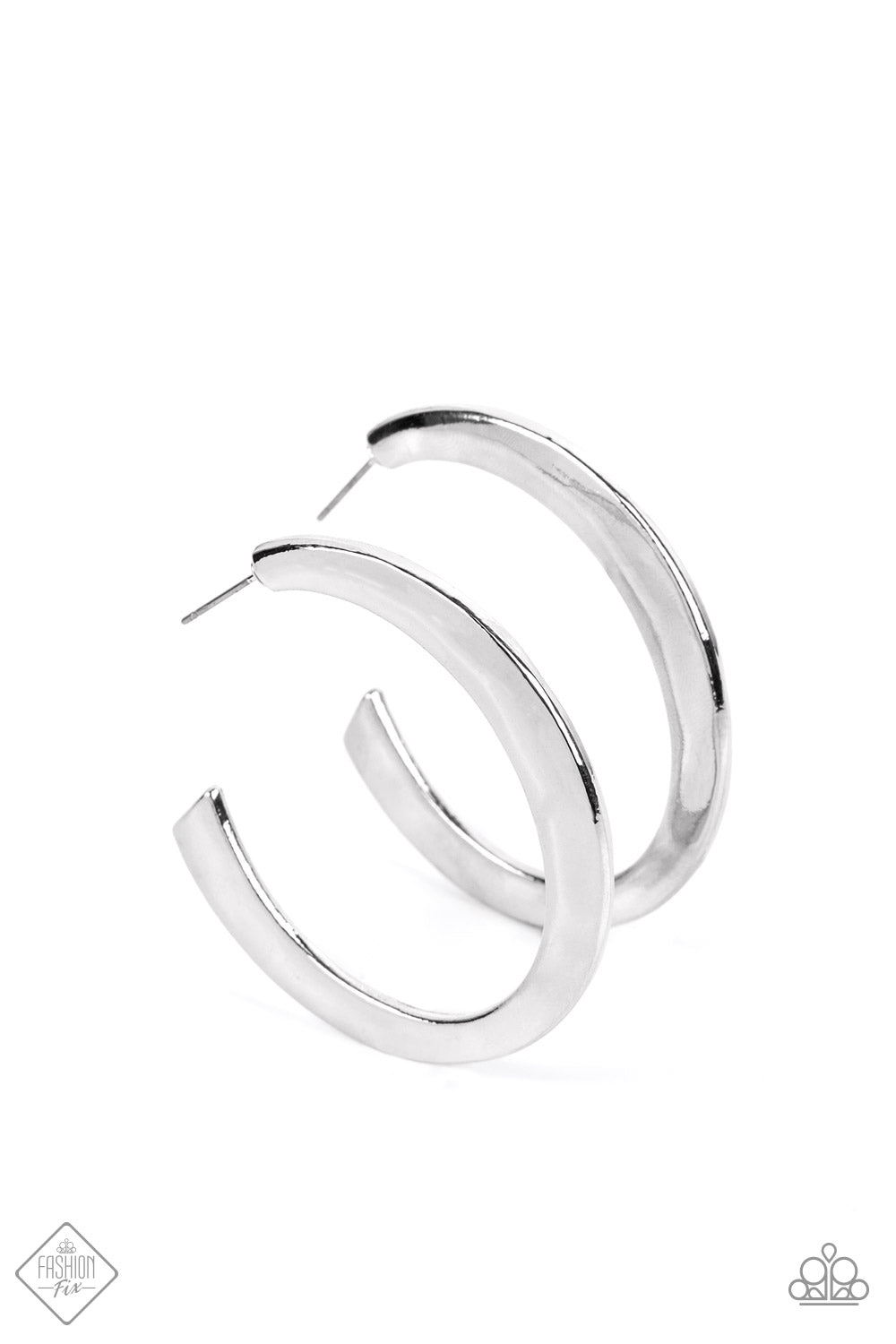 Paparazzi Learning Curve Silver Hoop Post Earrings – Fashion Fix Glimpses of Malibu August 2022