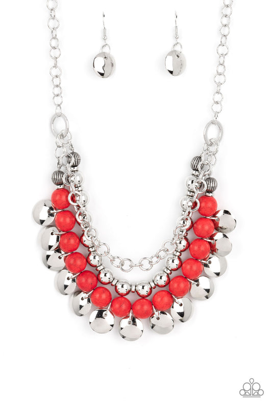 Paparazzi Leave Her Wild Red Short Necklace - P2ST-RDXX-110XX