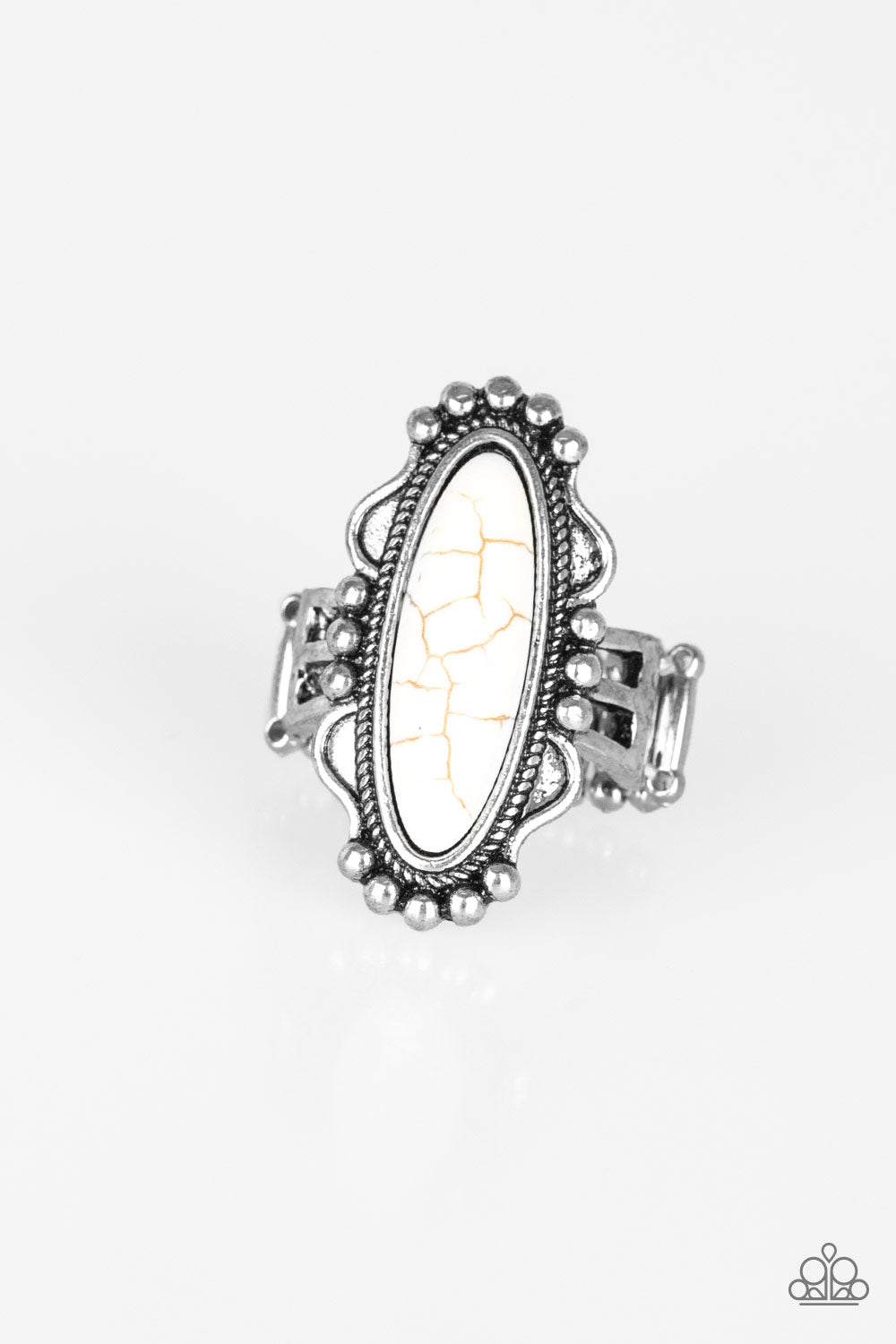 Paparazzi Leave No Trace White Stone Ring