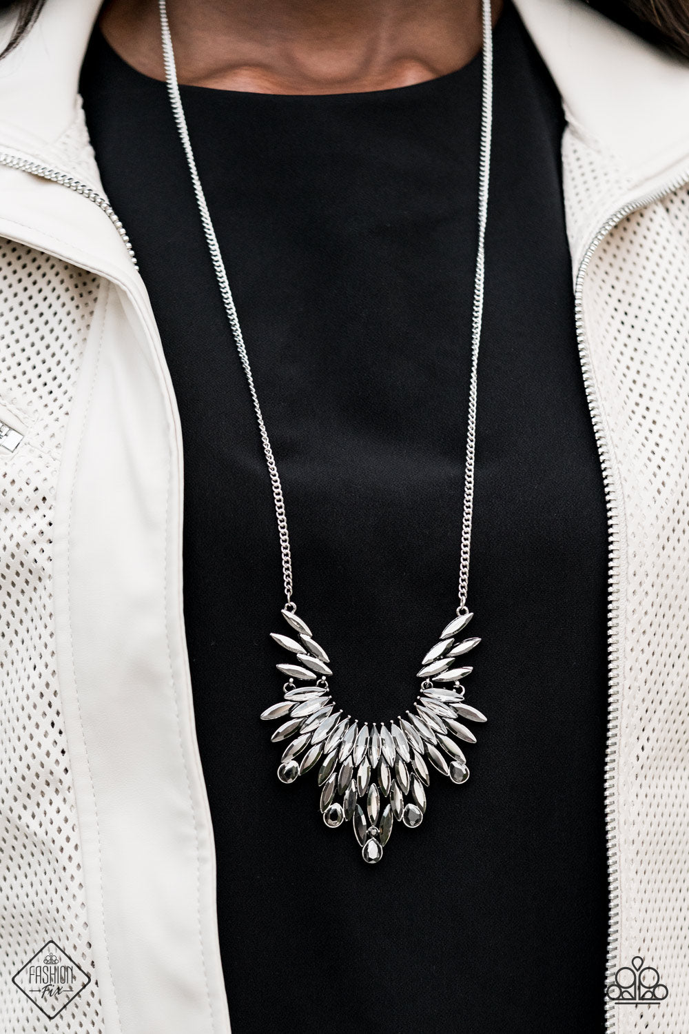 Paparazzi Leave It To LUXE Silver Long Necklace - Fashion Fix October 2020 Magnificent Musings