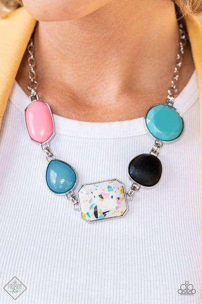 Paparazzi Let The Adventure Begin Multi Short Necklace - Fashion Fix Sunset Sightings February 2022