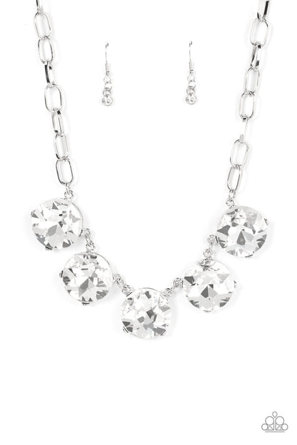 Paparazzi Limelight Luxury White Short Necklace - P2ST-WTXX-115XX