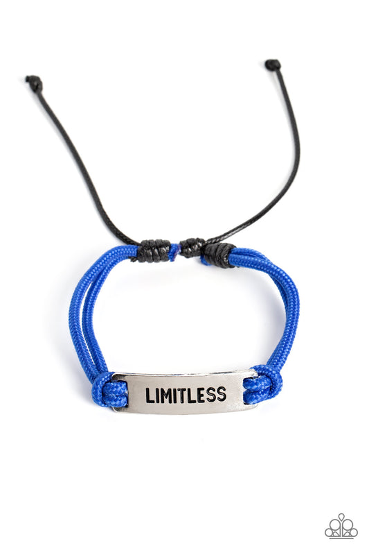 Paparazzi Limitless Layover Blue Men's Sliding Knot Bracelet - P9WD-URBL-239XX