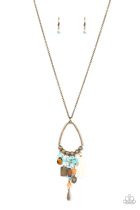 Paparazzi Listen to Your Soul Brass Short Necklace - P2SE-BRXX-135XX