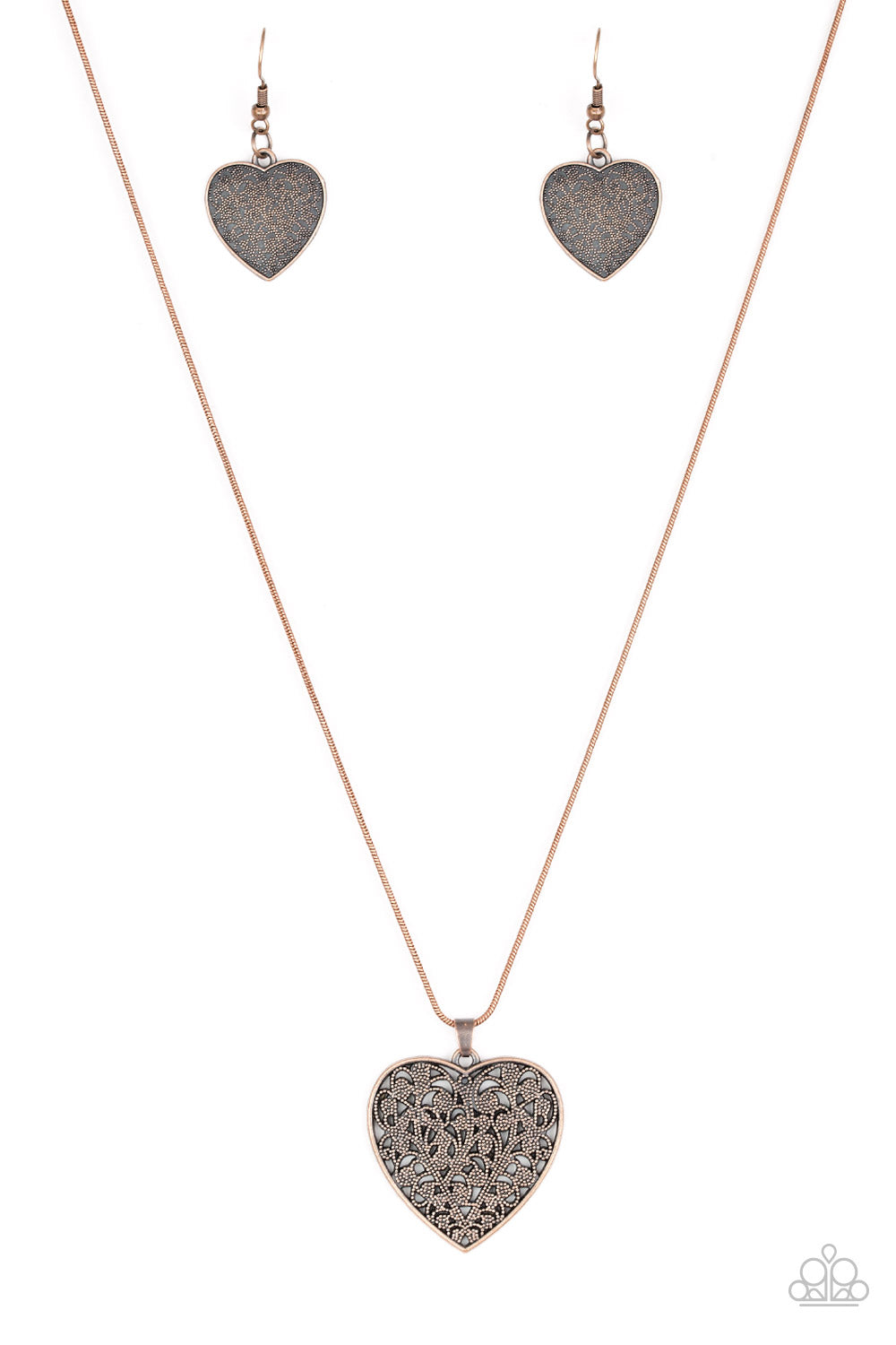 Paparazzi Look Into Your Heart Copper Short Necklace - P2WH-CPXX-136XX