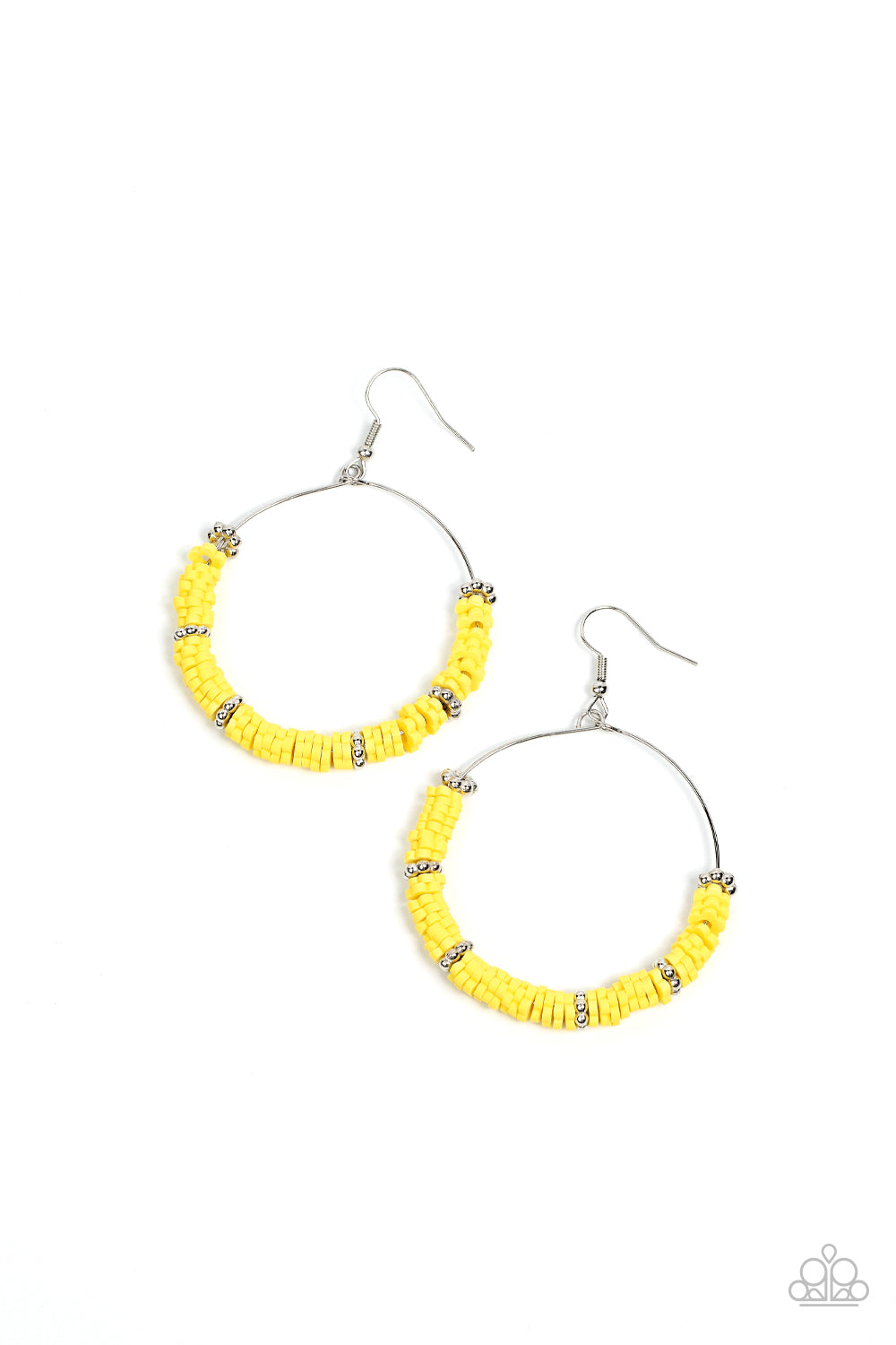 Paparazzi Loudly Layered Yellow Fishhook Earrings - P5SE-YWXX-162XX