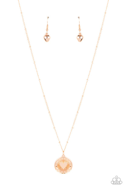 Paparazzi Lovestruck Shimmer Gold Short Necklace - P2DA-GDXX-267XX