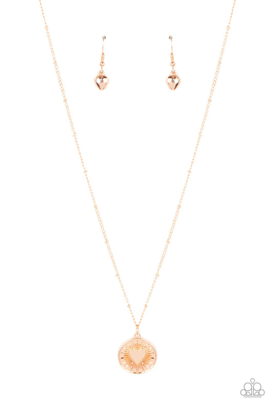 Paparazzi Lovestruck Shimmer Gold Short Necklace - P2DA-GDXX-267XX