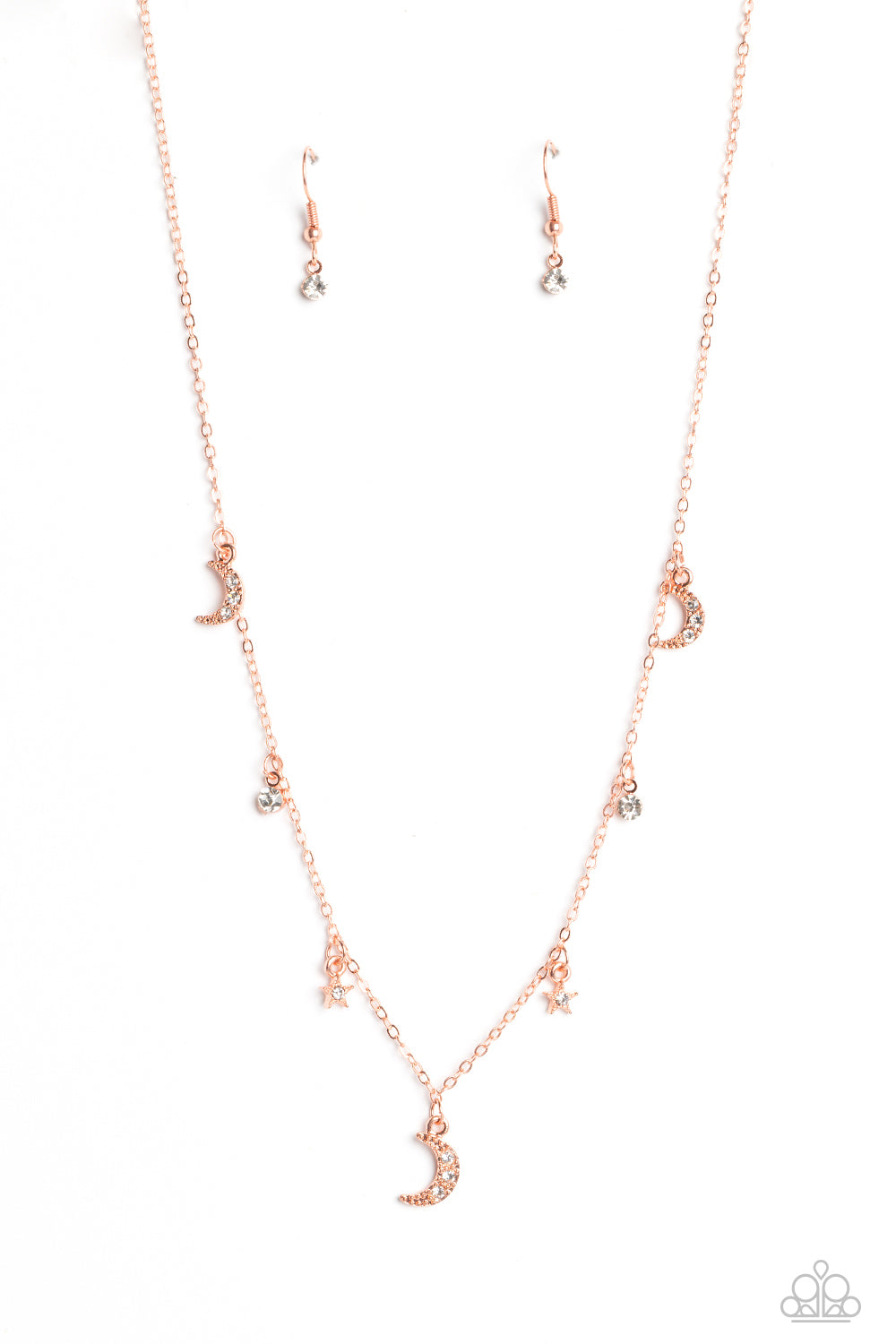 Paparazzi Lunar Lagoon Copper Short Necklace - P2DA-CPSH-188XX