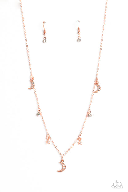 Paparazzi Lunar Lagoon Copper Short Necklace - P2DA-CPSH-188XX